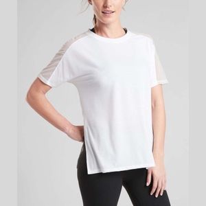 Athleta White Short Sleeve Tee